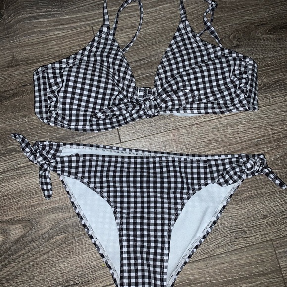target black and white bathing suit